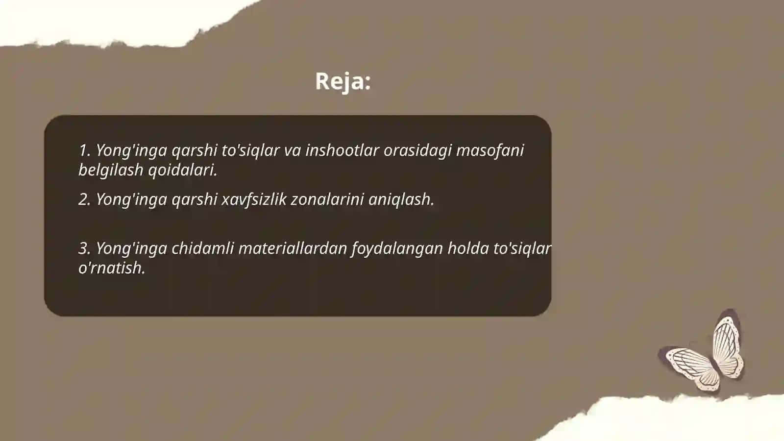 Yong'inga qarshi to'siqlar va inshootlar orasidagi bo'shliq masofalar 2