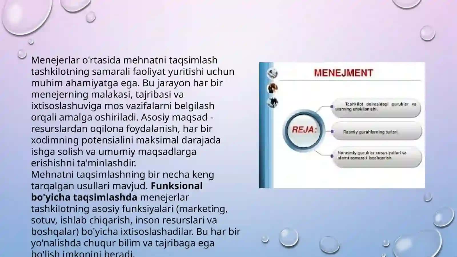 MENEJERLAR VA ULARNI MEHNATINI TAQSIMLASHDA KOOPERATSIYALASH YO'LLARI 2