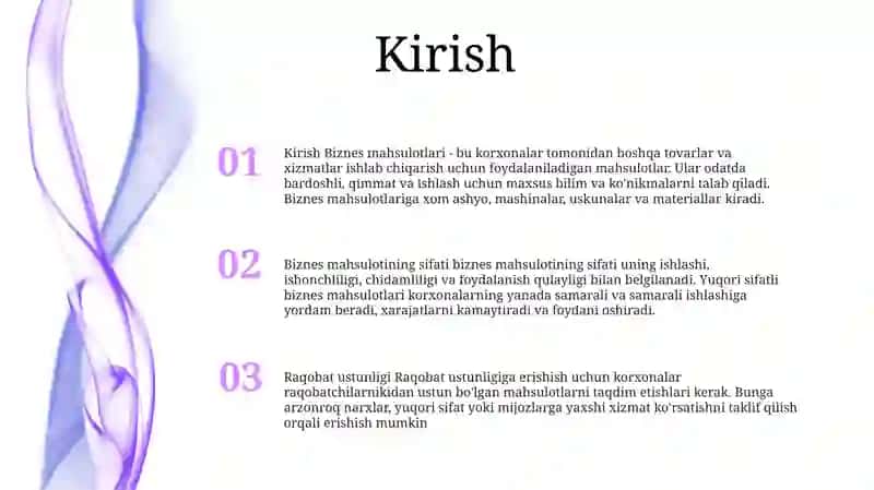 Biznes Mahsulot Sifati Va Uning Raqobat Bardoshligi 2