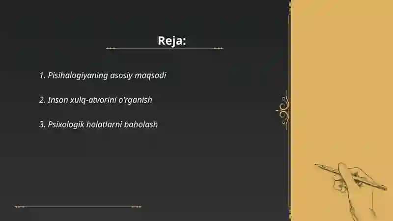 Pisihalogiyaning maqsad va vazifalari 2