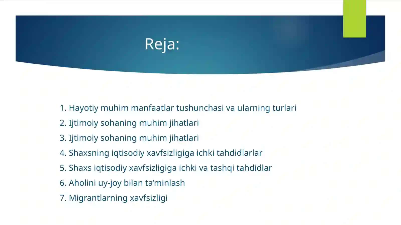 Shaxsning hayotiy muhim manfaatlari va uning xavfsizligiga tahdidlar 2