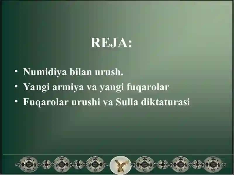 Sulla diktaturasining o'rnatilishi 2