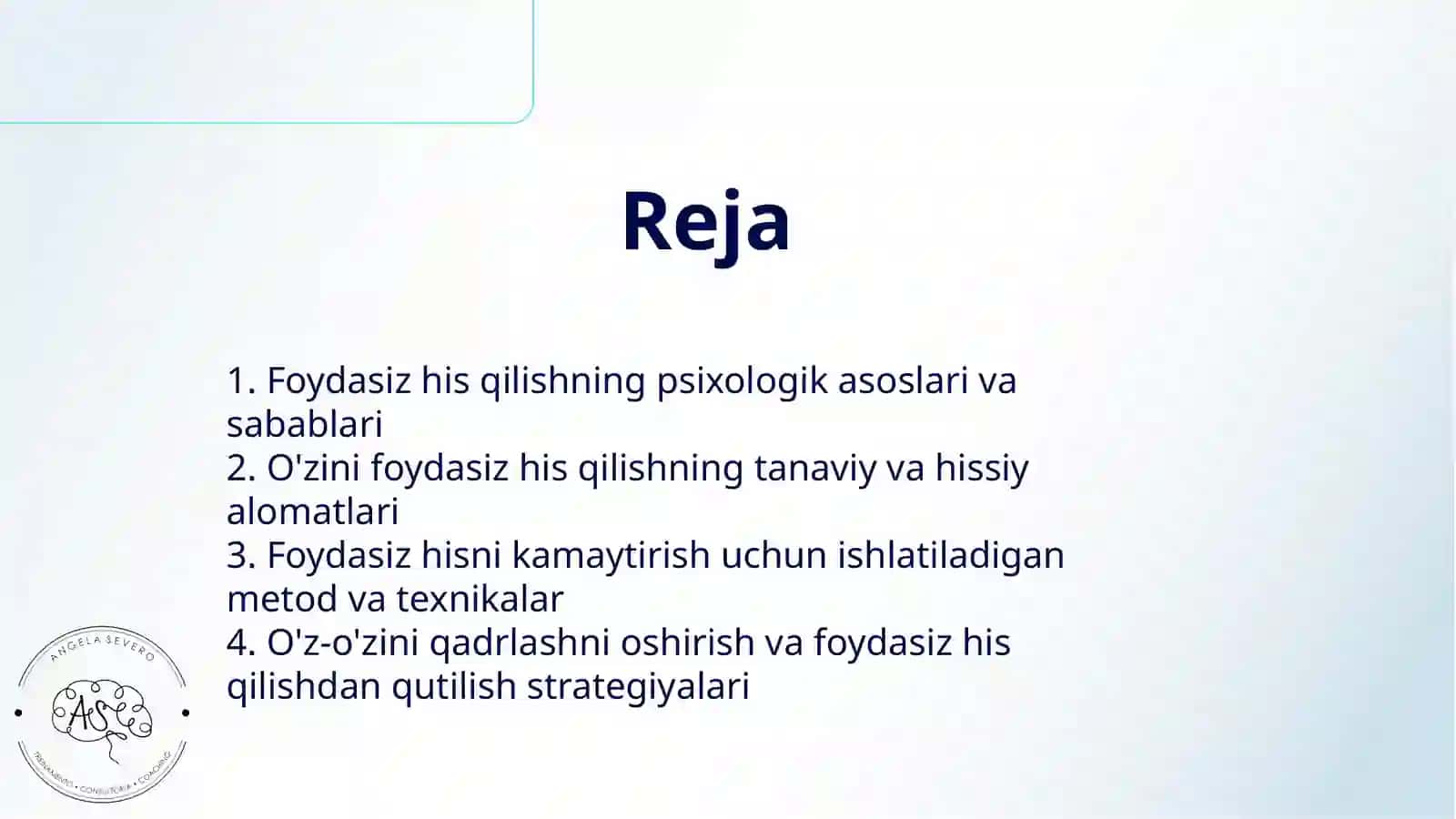 O'ZINI FOYDASIZ HIS QILISH METODIKA 2