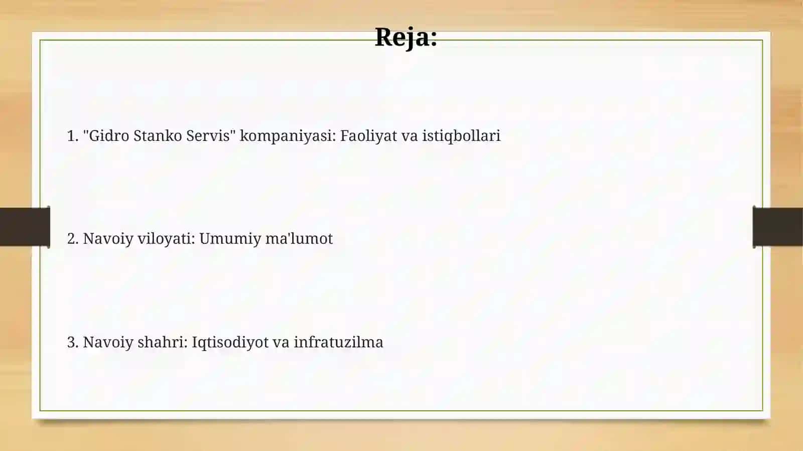 "Gidro Stanko Servis" kompaniyasi: Faoliyat va istiqbollari 2