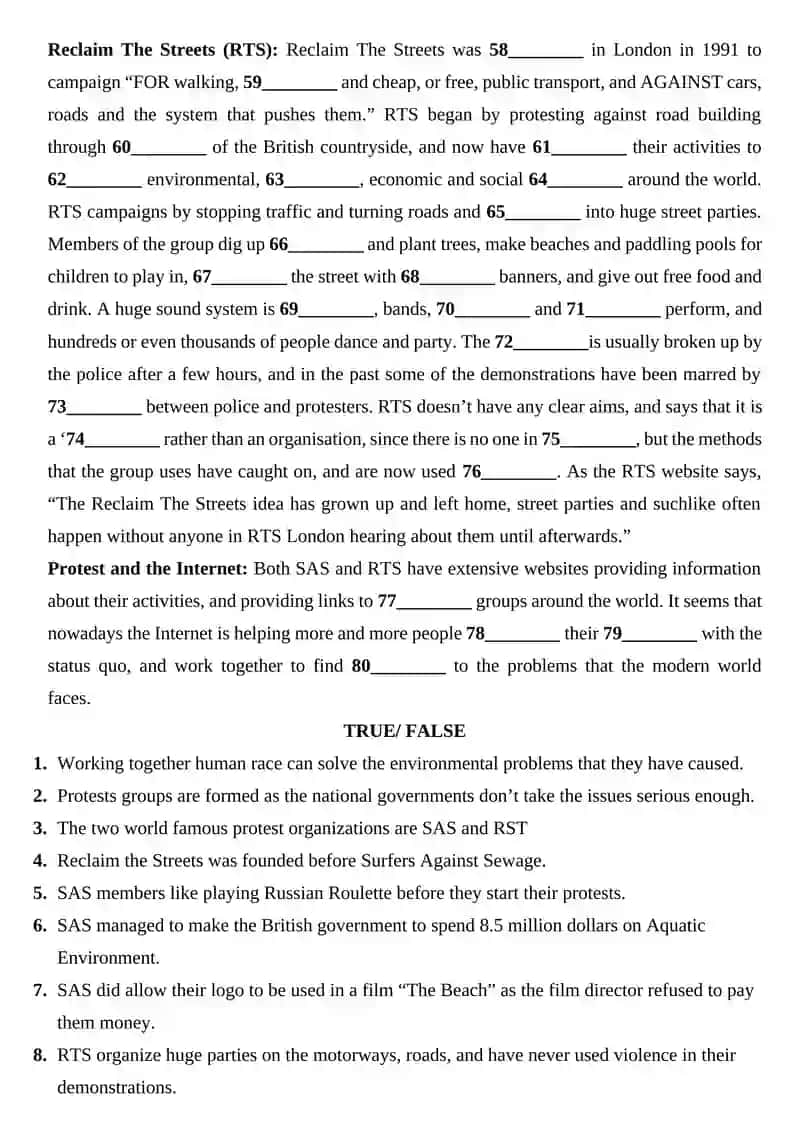 ENVIRONMENTAL PROTEST GROUPS 2