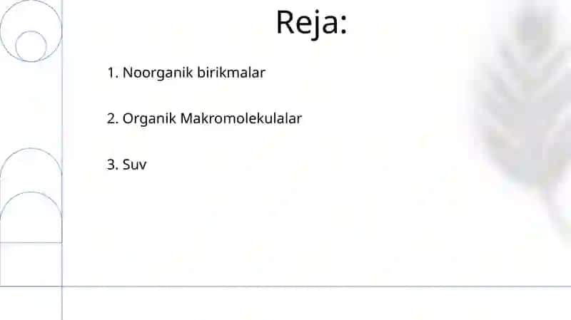 Hujayraning kimyoviy tarkibi 2