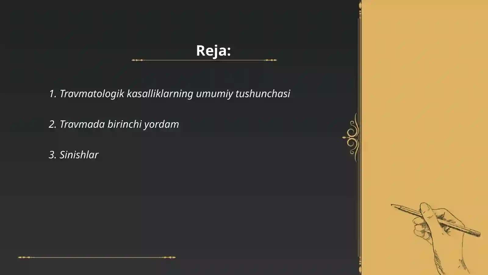 Travmatologik kasalliklari haqida tushuncha 2
