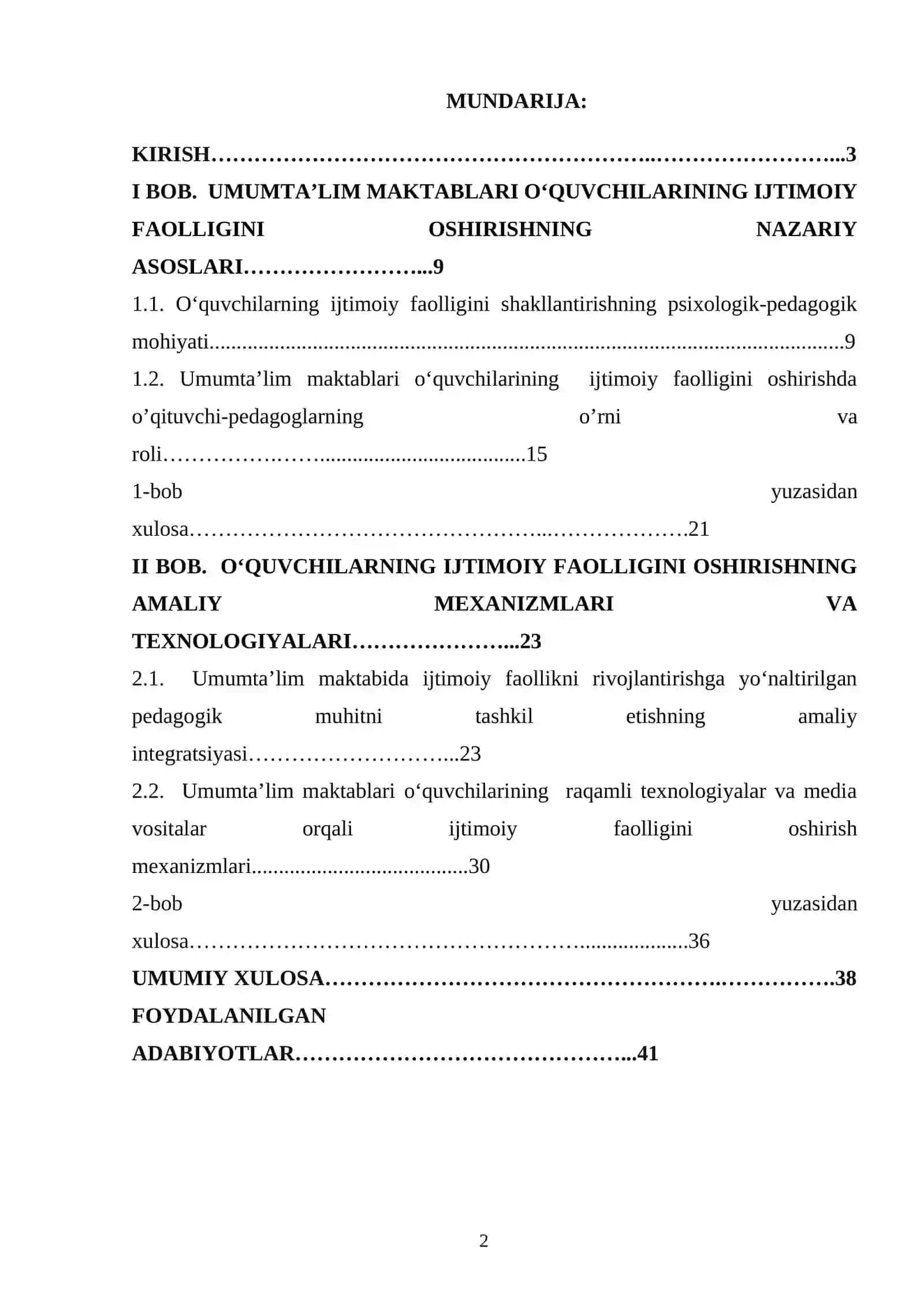 Umumta'lim maktablari o'quvchilarining ijtimoiy faolligini oshirish: nazariy model va amaliy mexanizmlar 2