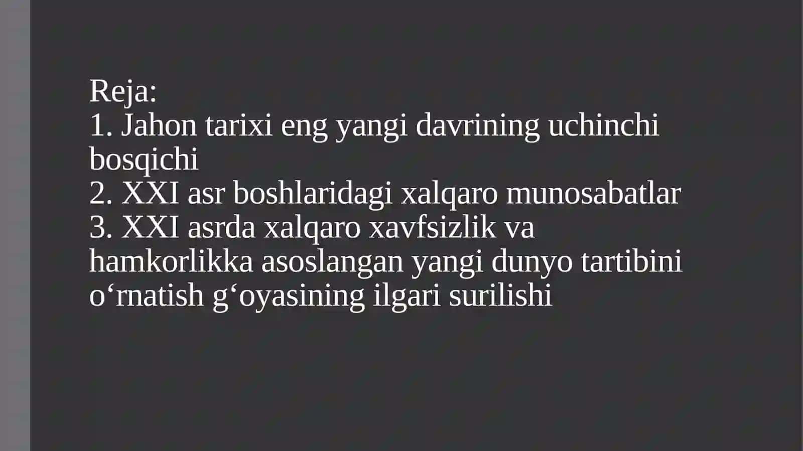 Jahontarixi eng yangi davri ning uchinchi bosqichi 2