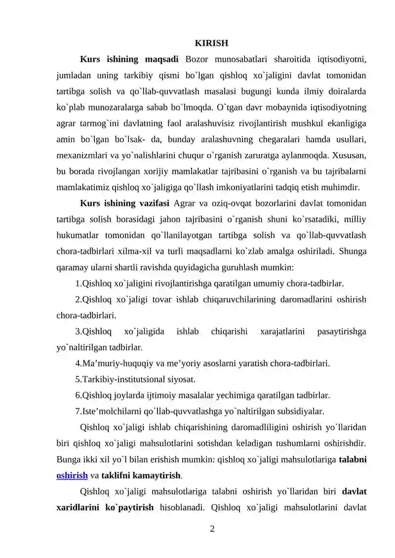 JAHON IQTISODIYOTINI RIVOJLANTIRISHDAGI IQTISODIY YO’NALISHLAR 2