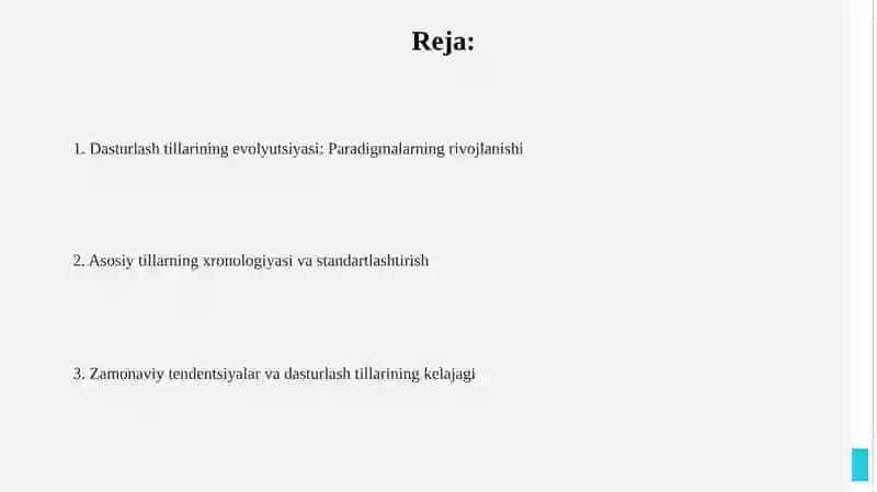 Dasturlash tillari:rivojlanish tarixi 2