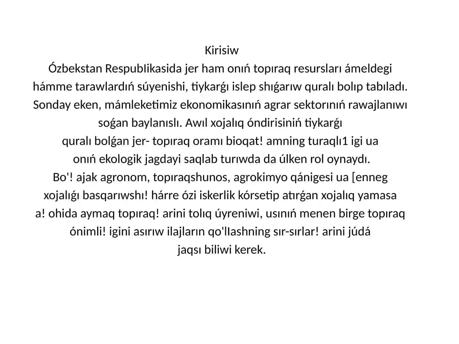 Topiraq stresfaktorlari shorlaniw qurgaqshiliqqa 2