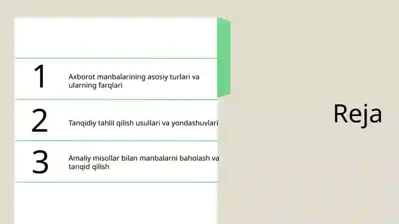 Birlamchi va ikkilamchi axborot manbalarini tanqidiy tahlil qilish 2
