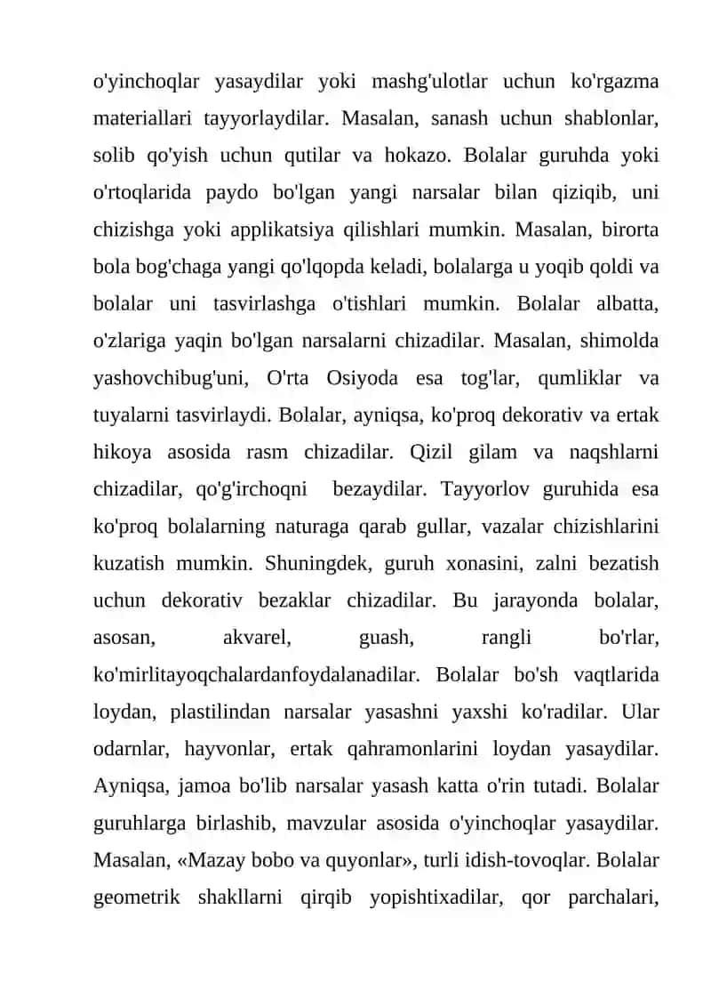 Bolalarda Tasviriy Faoliyatning Rolini Oshirish 2