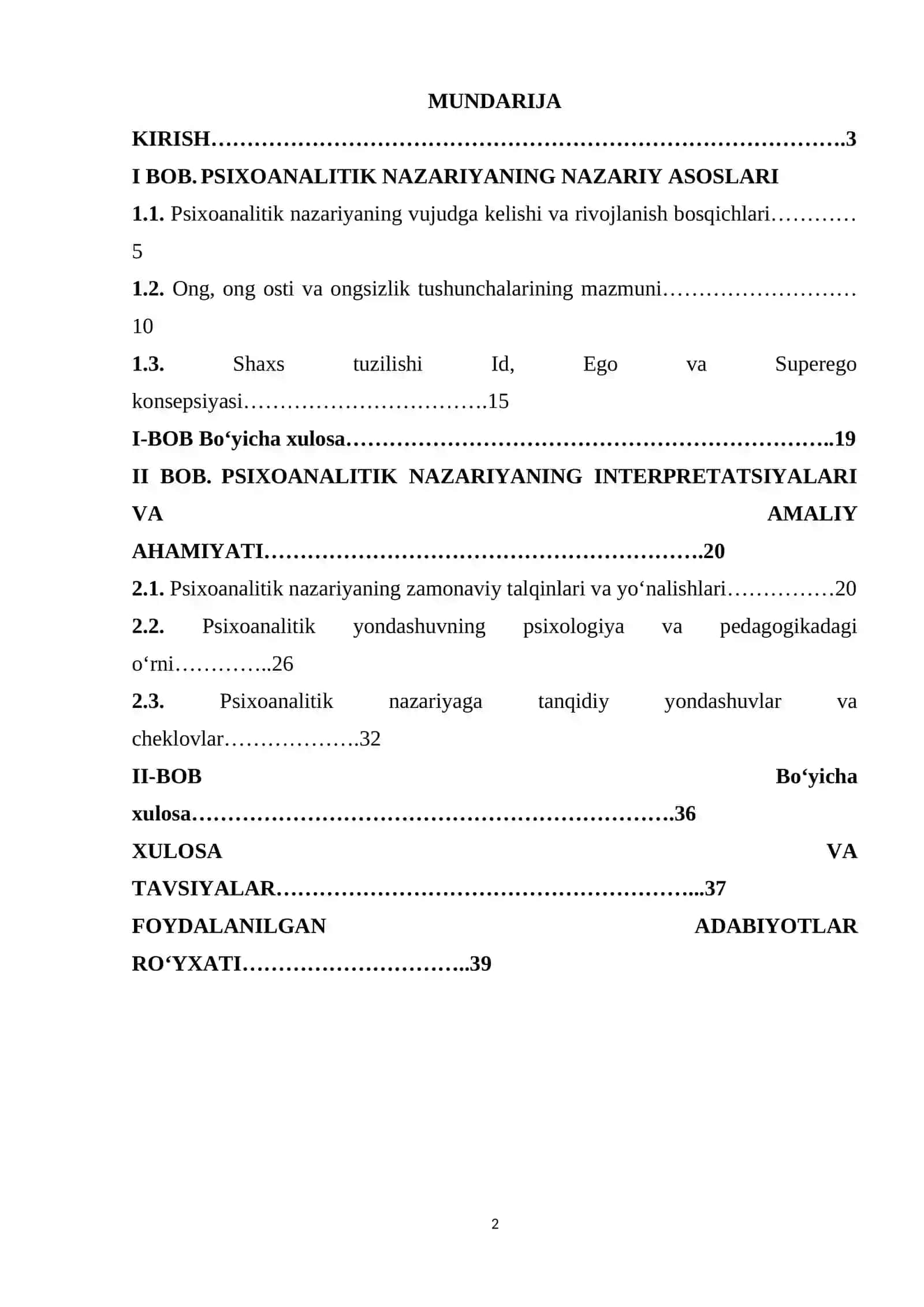 PSIXOANALITIK NAZARIYA VA UNING INTERPRETATSIYALARI (SIGMUND FREYD KONSEPSIYASI ASOSIDA) 2