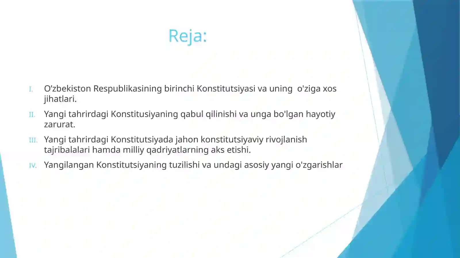 Yangitahrirdagi O’zbekiston Respublikasining Konstitutsiyasining qabul qilinishi va unga bo'lgan zarurat 2