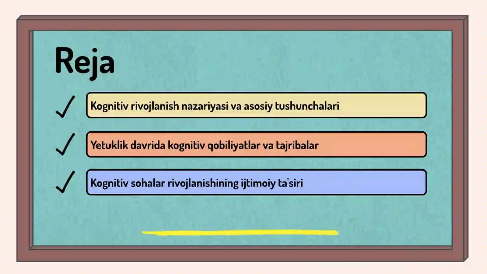 Yetuklik davrida kognitiv soha rivojlanish sohalari 2