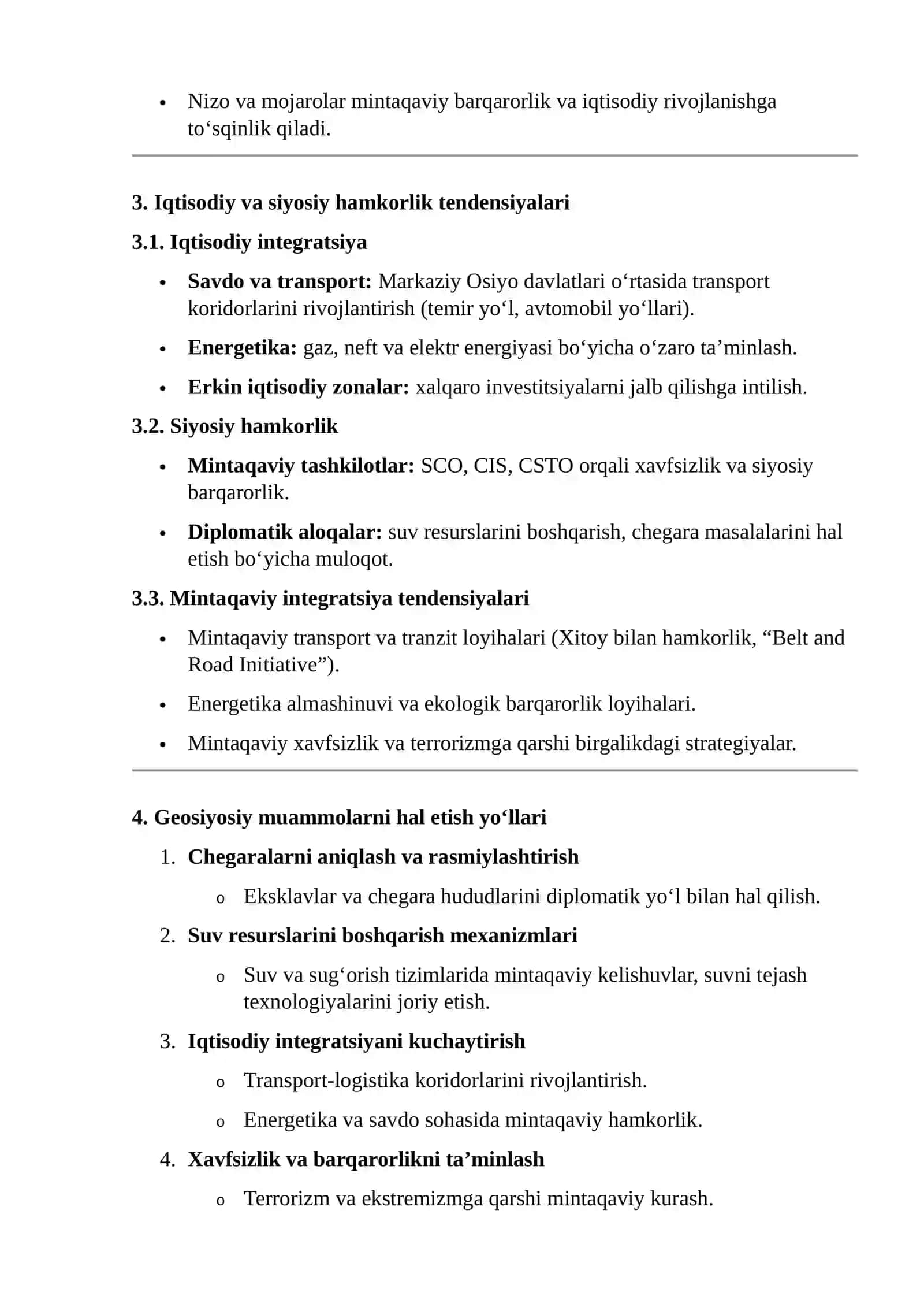 Siyosiy geografiyasi fanidan tayyorlagan mustaqil ishi 2