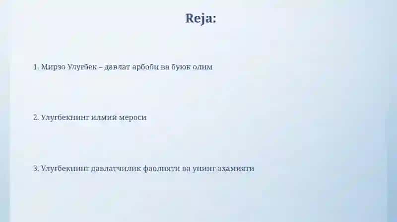 Mirzo Ulug'bek 2