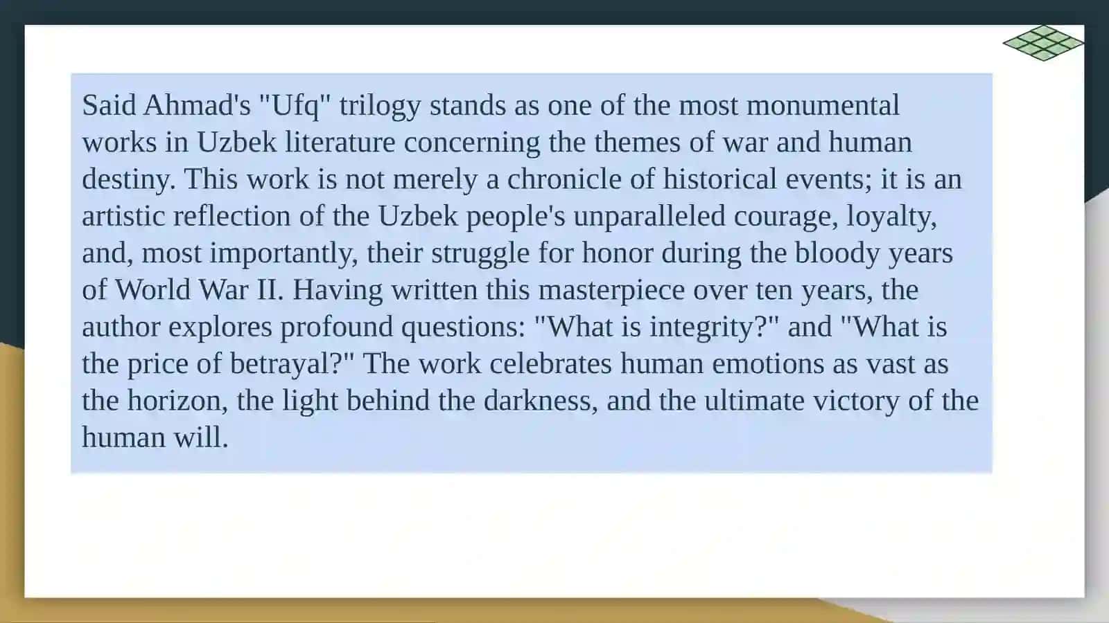 "Ufq" (The Horizon) Trilogy 2