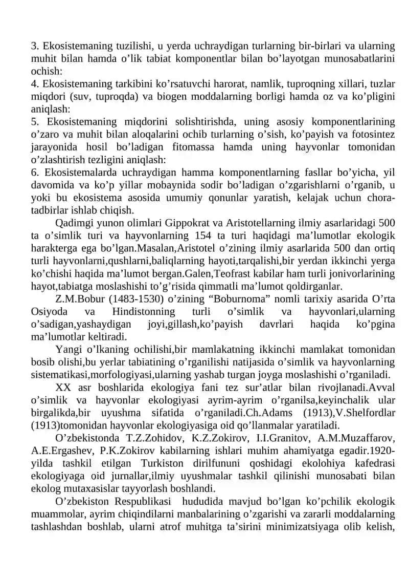 Ekologiya fani haqida tushuncha 2