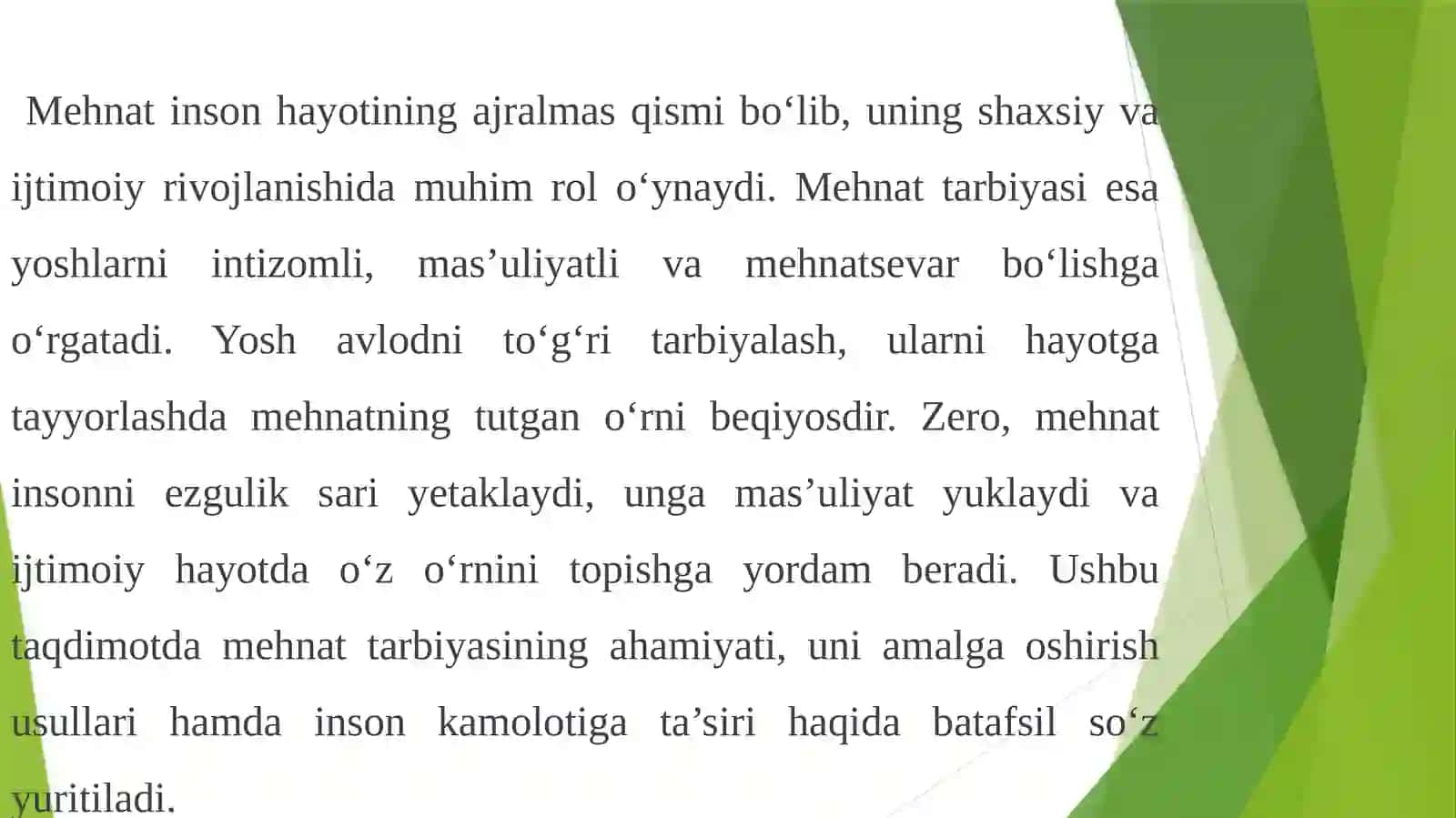 MEHNAT TARBIYASI HAQIDA TUSHUNCHA 2