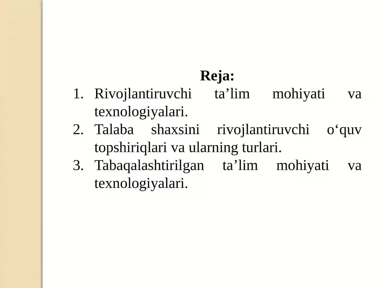 RIVOJLANTIRUVCHI VA TABAQALASHTIRILGAN TA’LIM TEXNOLOGIYALARI 2