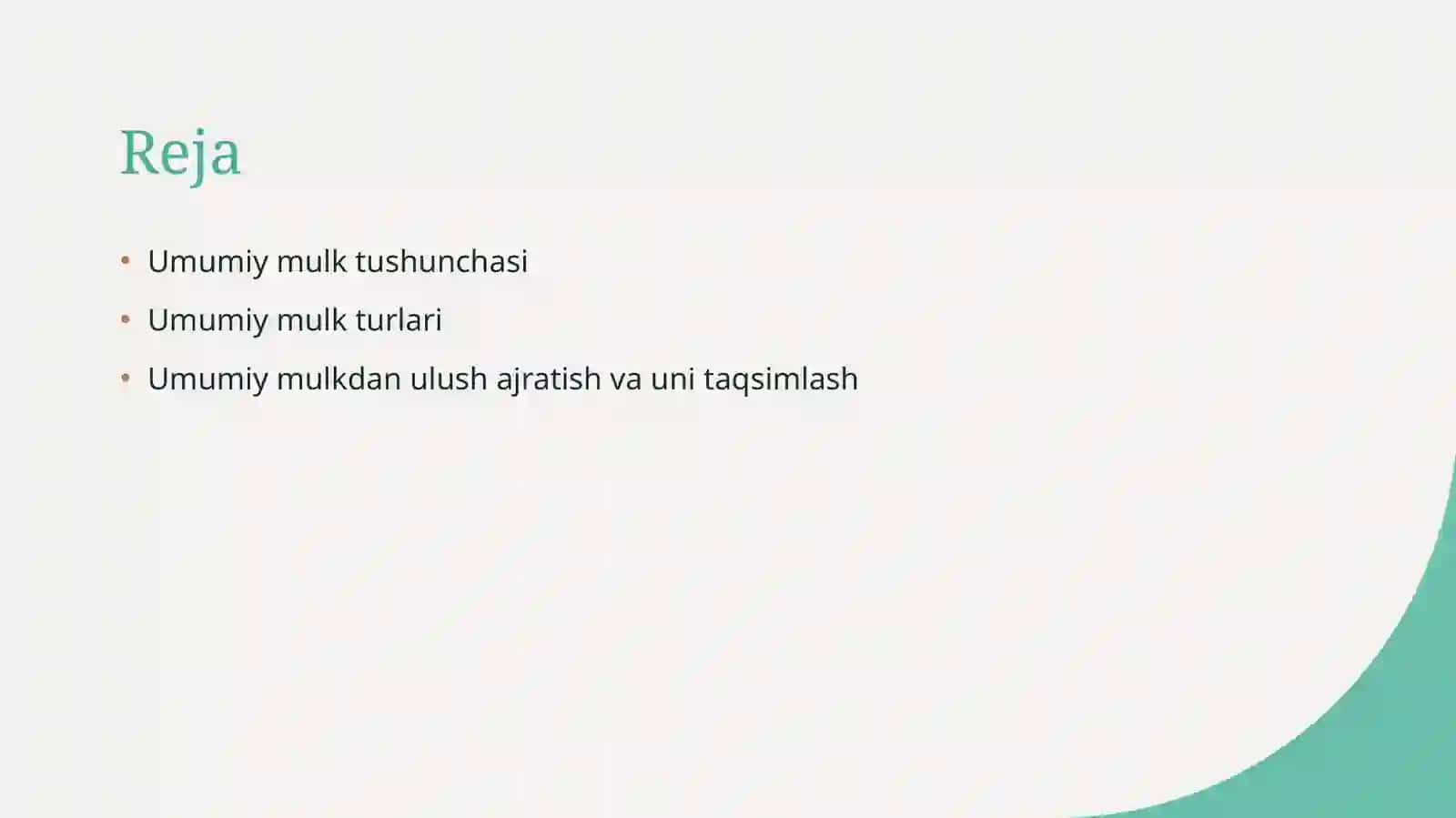 Umumiy mulk huquqi 2