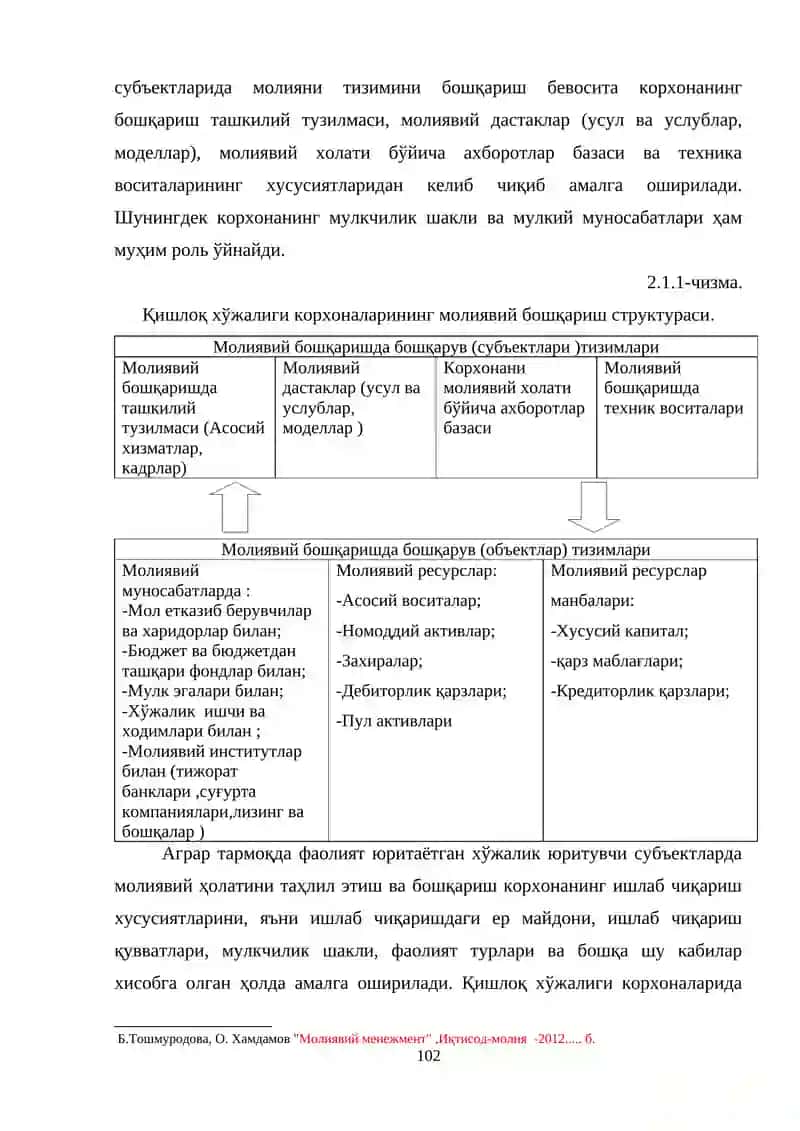 Молиявий менежментнинг ахборот таъминоти тизими ва унинг ҳозирги холати таҳлили 2