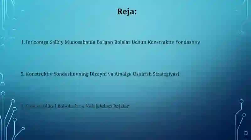 Intizomga Salbiy Munosabatda Bo'lgan Bolalar Uchun Konstruktiv Yondashuv 2