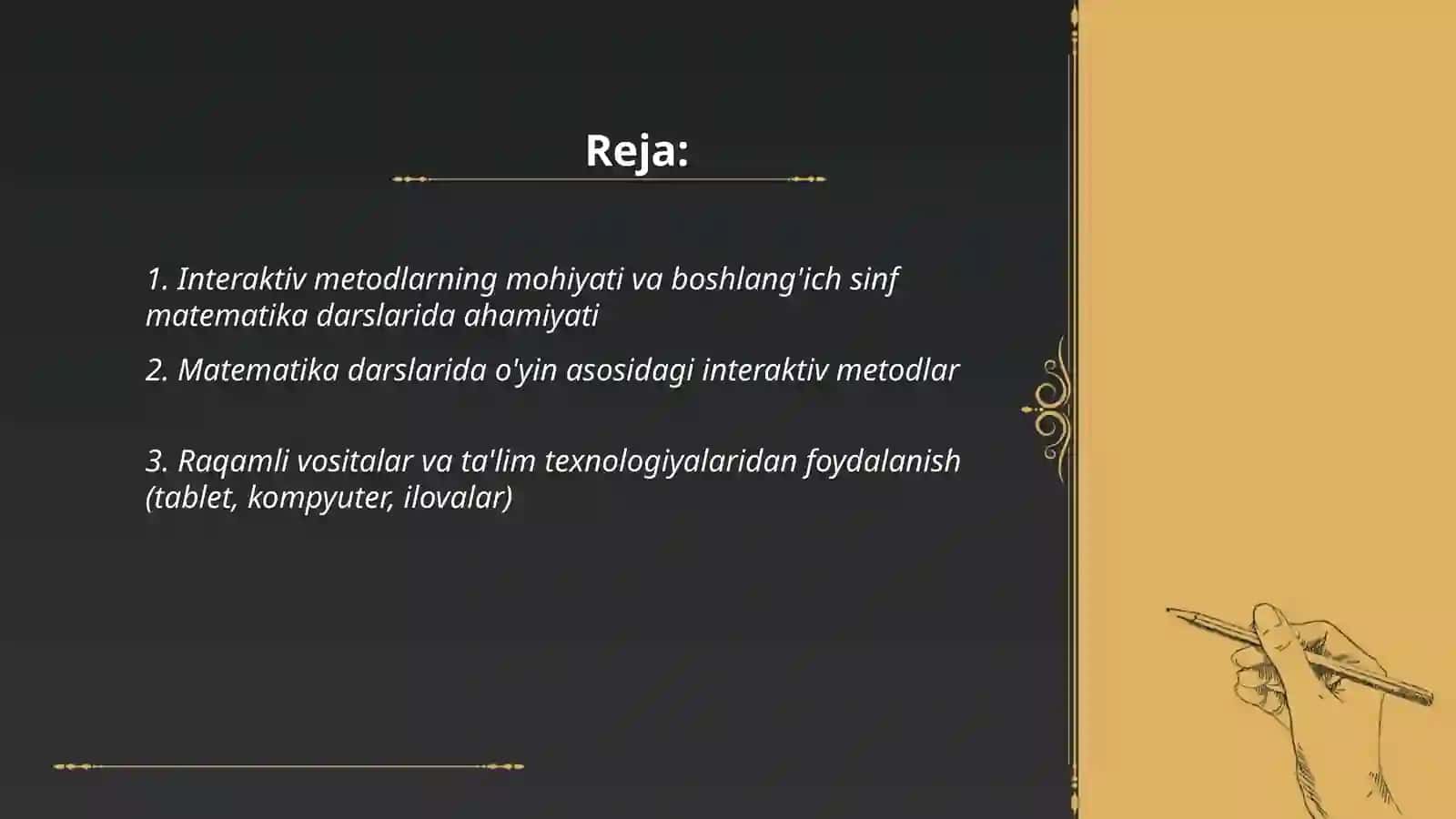 Boshlang'ich sinf matematika darslarida interaktiv metodlardan foydalanish 2