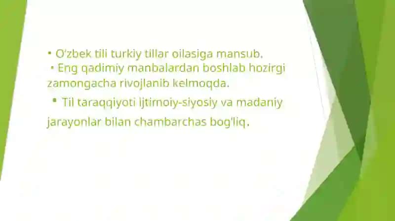 O‘zbektilining taraqqiyot bosqichlari 2