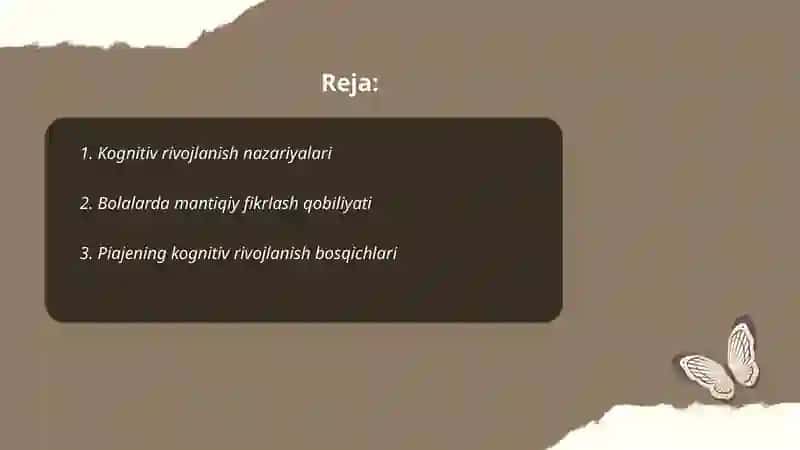 Bolalar Psixologiyasi: Kognitiv Rivojlanish 2