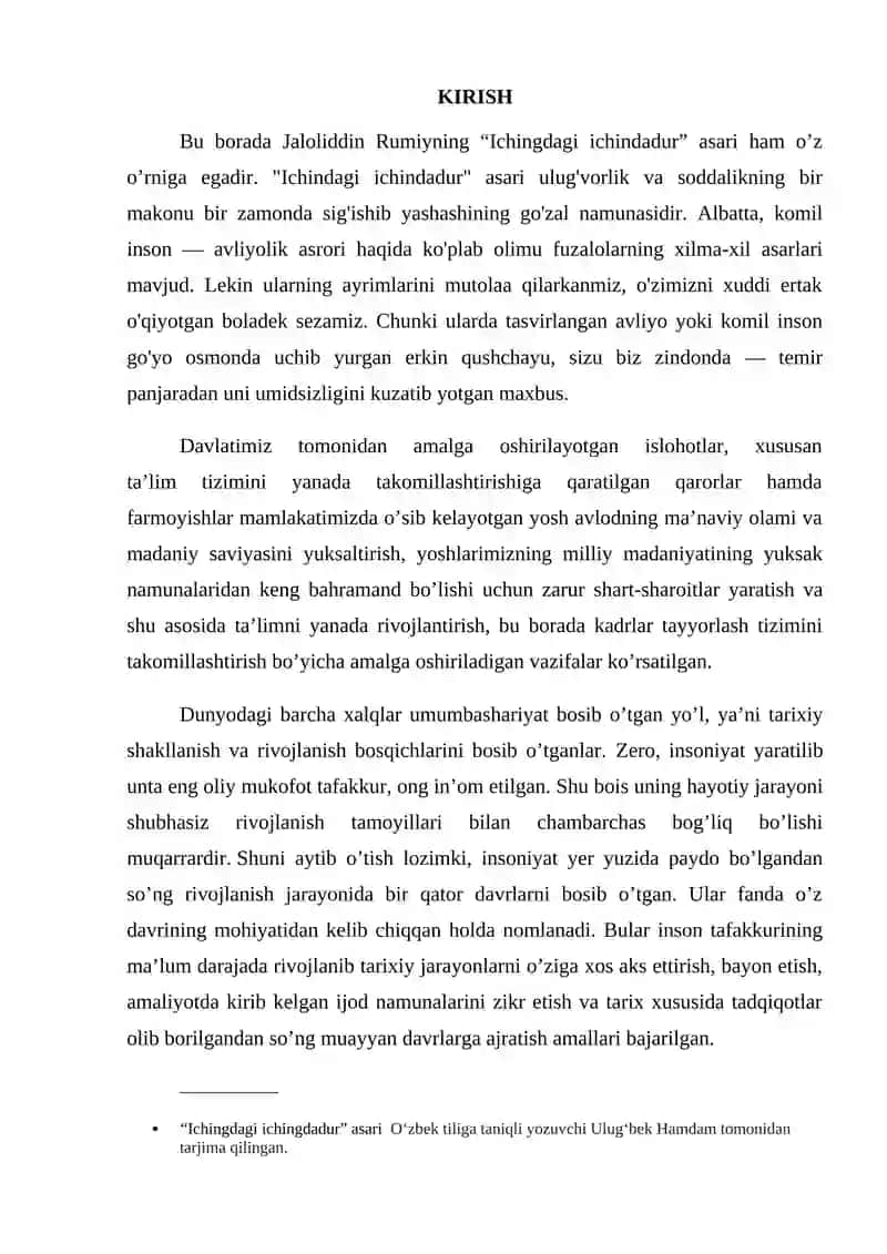 Dunyo va dinning o’ziga xos xususiyatlari 2