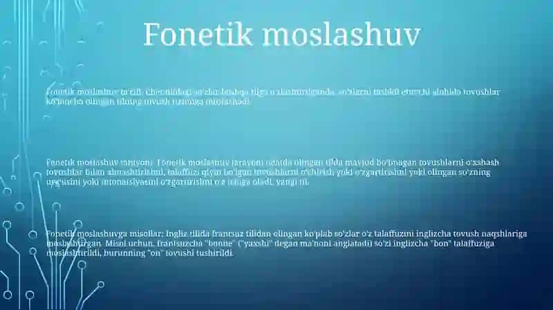 Nutq Tovushlarining O'Zgarishi 2