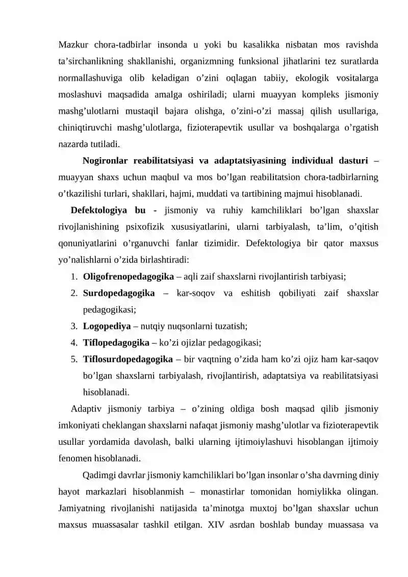 Adaptiv jismoniy tarbiya va sportning asosiy tushunchalari 2