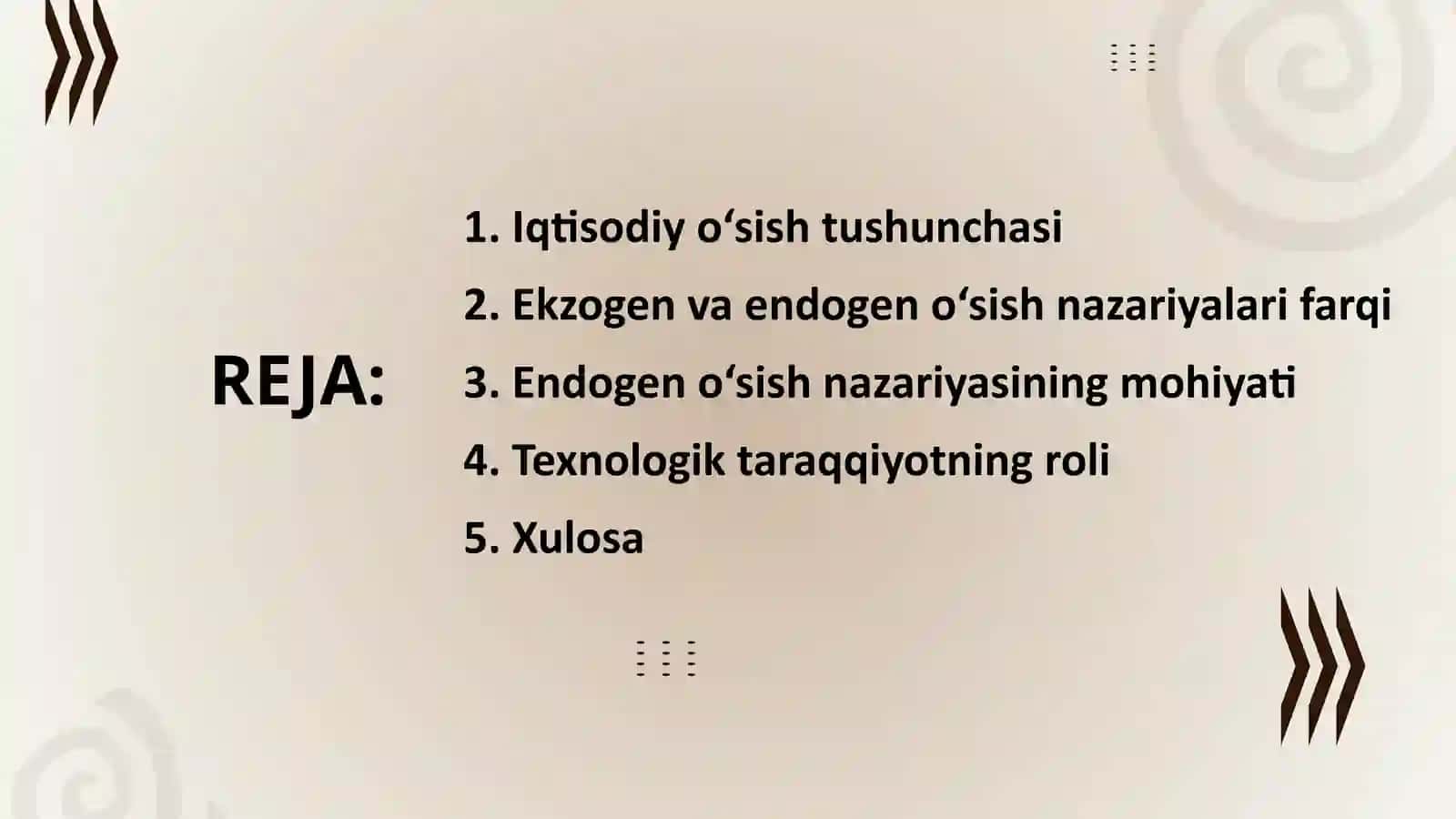 ENDOGEN IQTISODIY O‘SISH NAZARIYALARI 2
