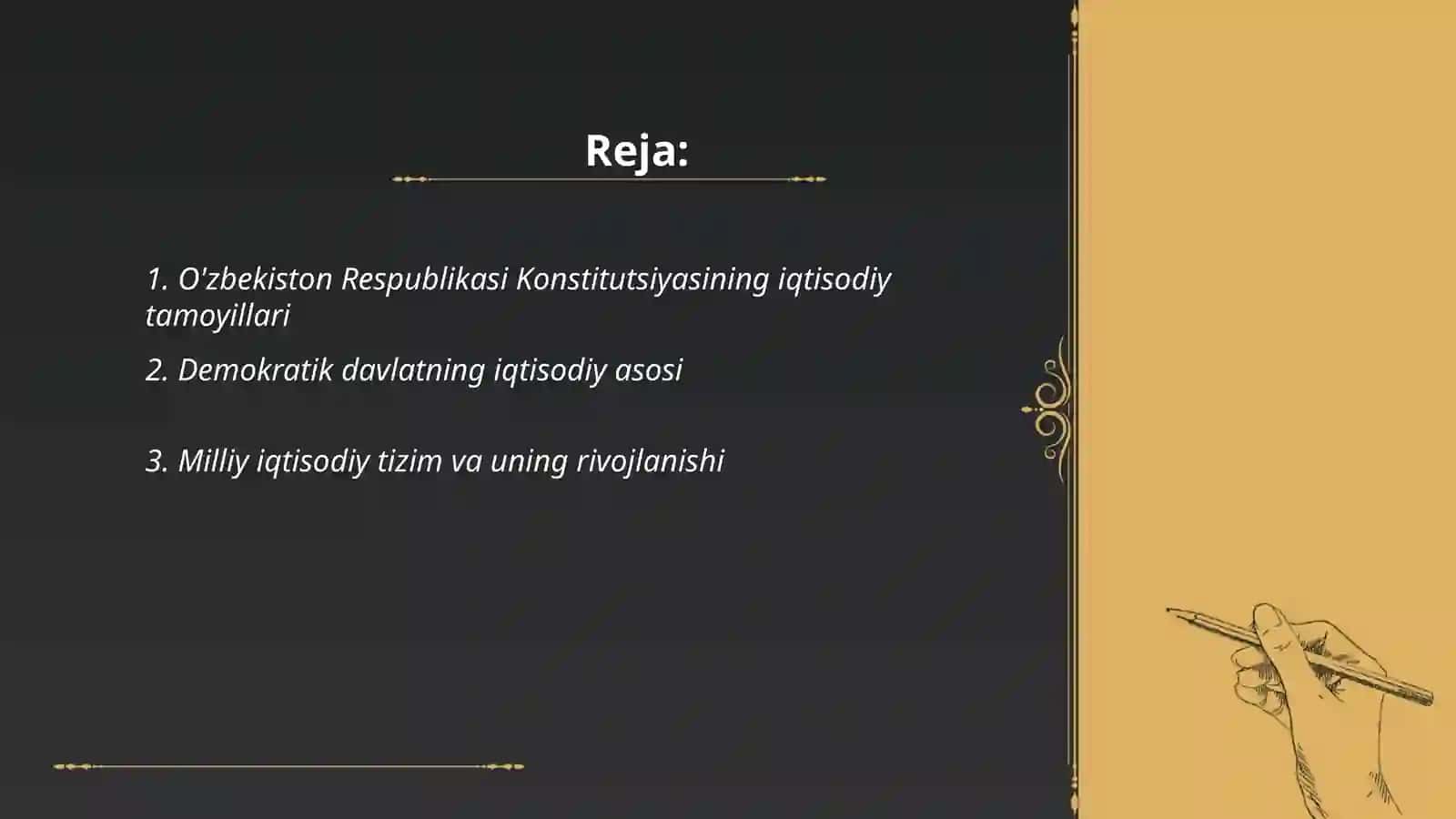 O'zbekiston Respublikasi Konstutsiya sistemasining iqtisodiy asoslari 2