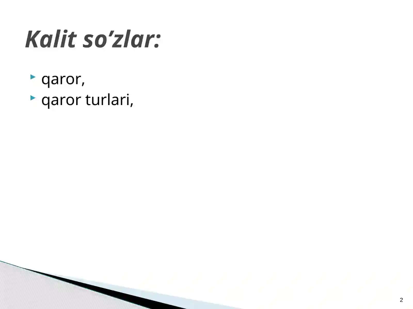BOSHQARUV QARORLARI QABUL QILISH ASOSLARI 2