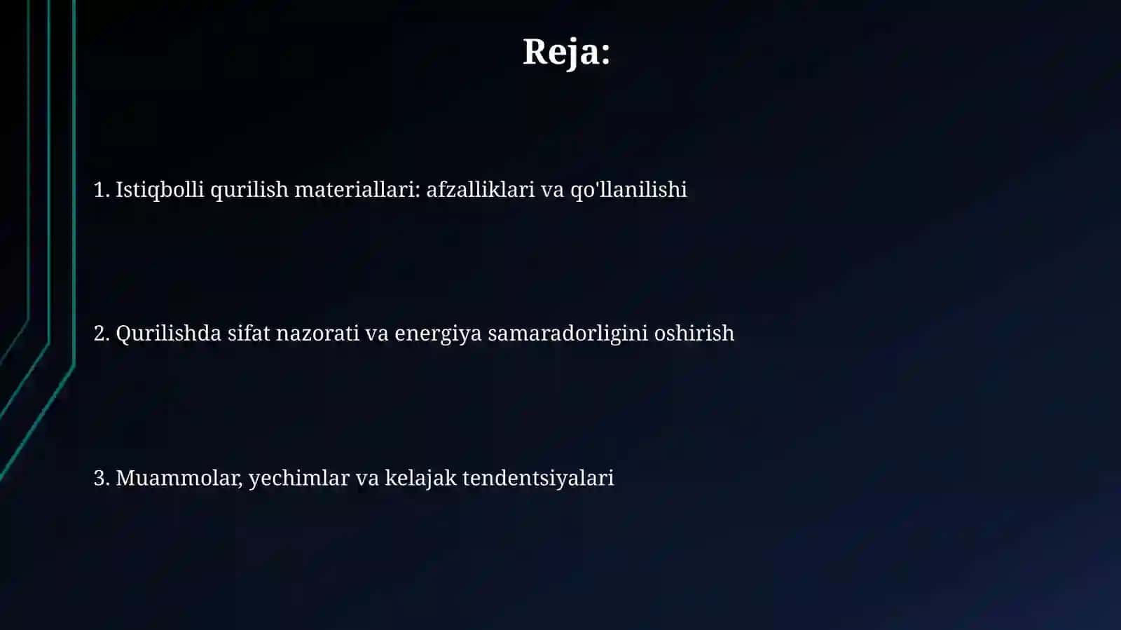 Qurilish ishlab chiqarishida istiqbolli qurilish materiallarini tadbiq etish va takomillashtirish 2