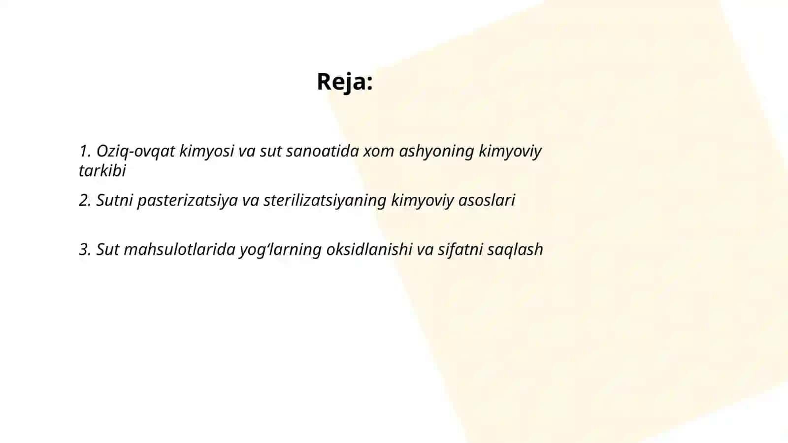 Oziq-ovqat kimyosi 2