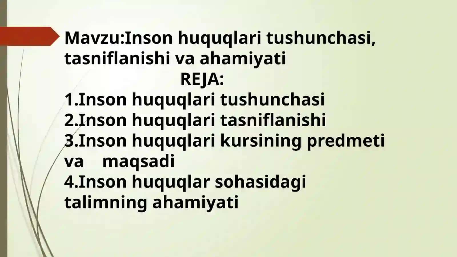 Inson huquqlari tushunchasi, tasniflanishi va ahamiyati 2