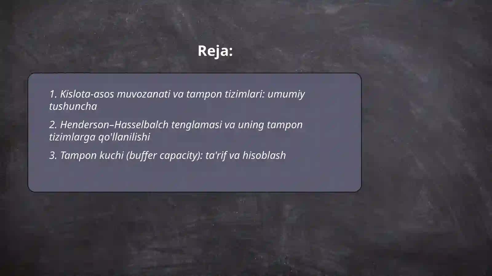 Kislota asosli muvozanat bufer sistemalar 2