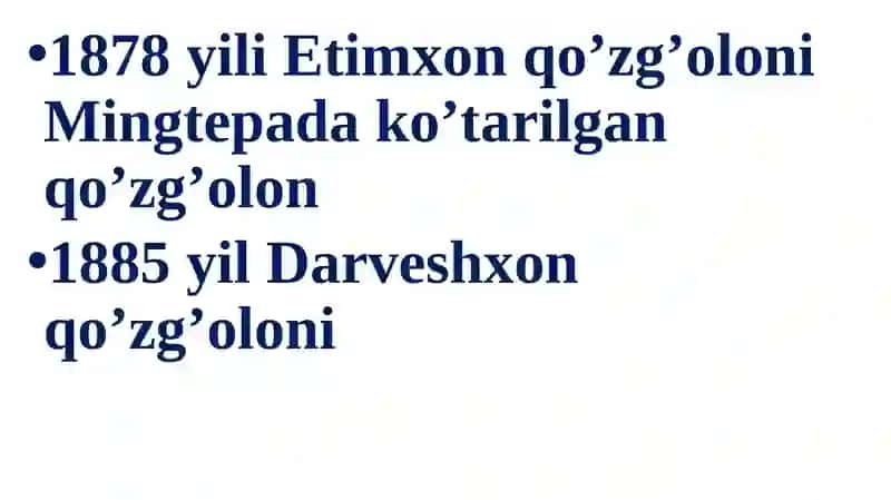 Turkiston xalqlarining ozodligi va erki uchun olib borgan kurashlari 2