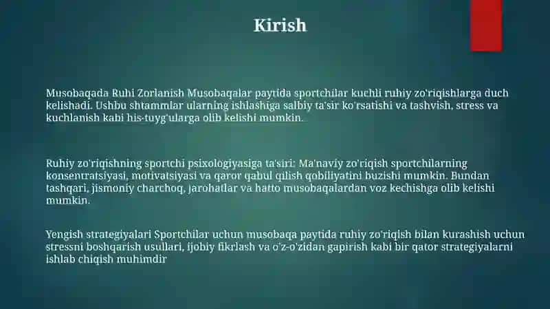 Ruhiy Zoʻriqishning Sportchi Psixikasiga Ta'Siri 2