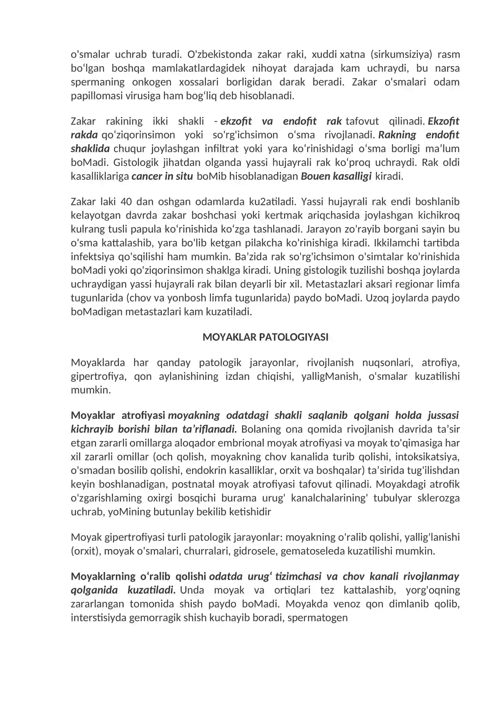 Siydik-tanosil tizimining va erkaklar jinsiy organlarining kasalliklari 2