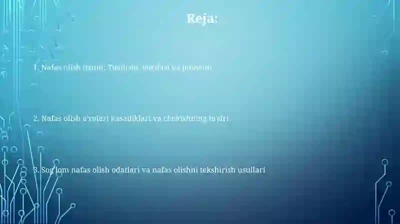 8 sinf nafas organlari mavzusining o‘qitilishi 2