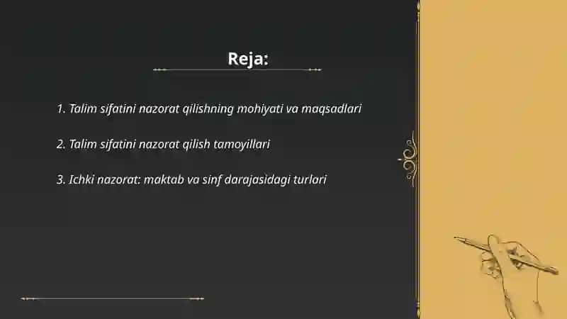 Talim sifatini nazorat qilish va uning turlari 2