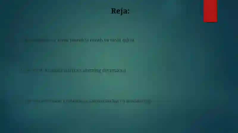 Respublika yer fondi jadvalini tuzish va tahlil qilish 2