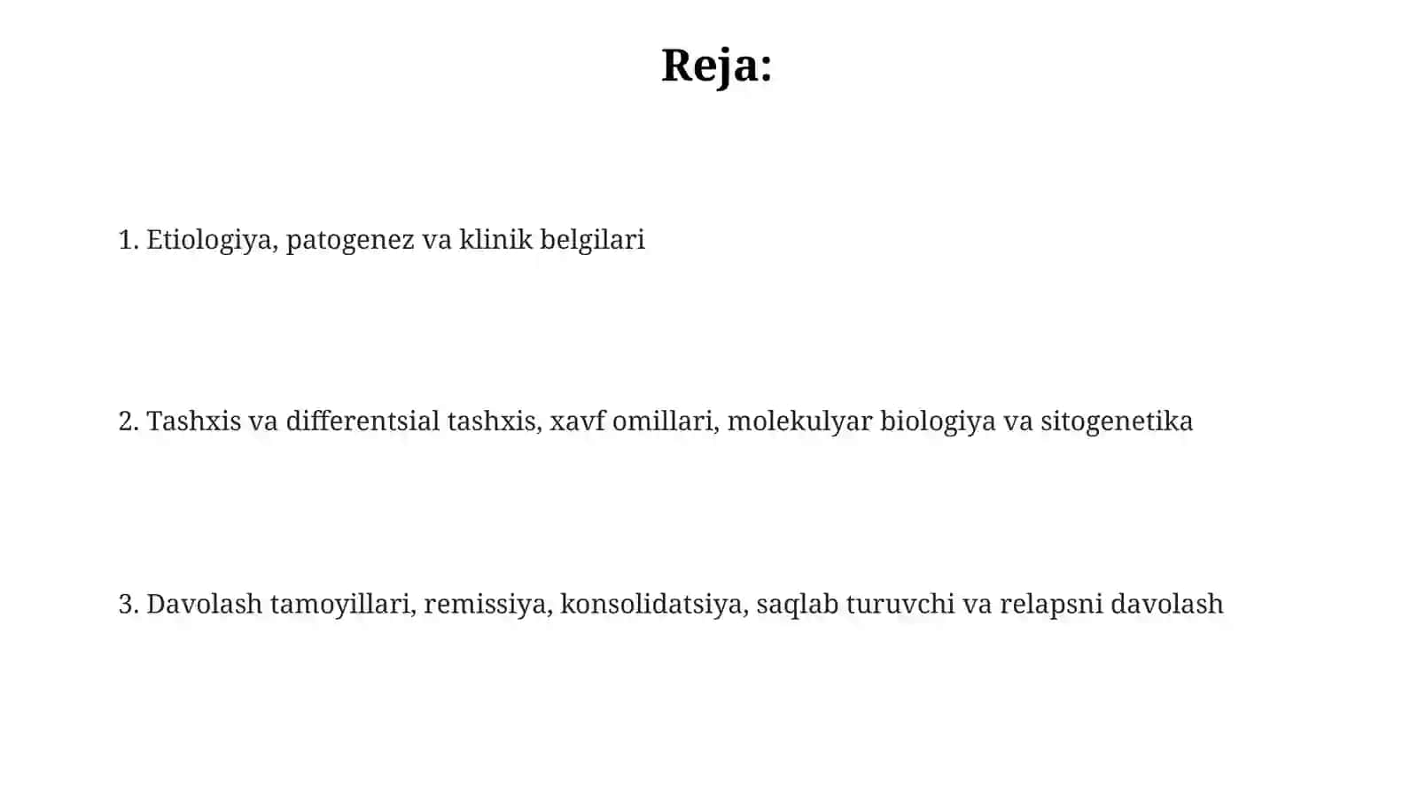 Òtkirpromielotsitar leykozetiologiyapatogenezklinikadavolashprinsiplari 2